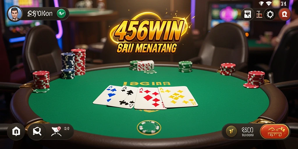 Tampilan game poker seru dan interaktif