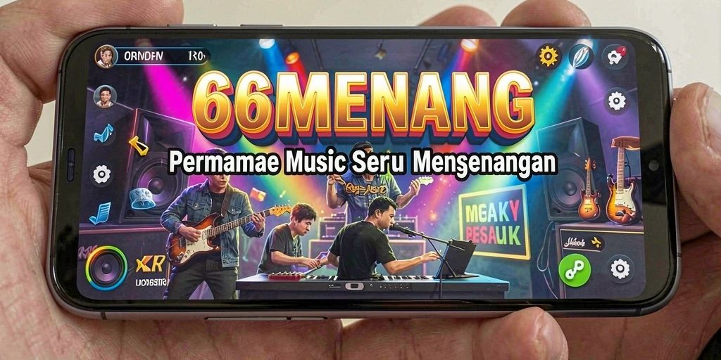 Tampilan menarik gameplay musik 66MENANG.