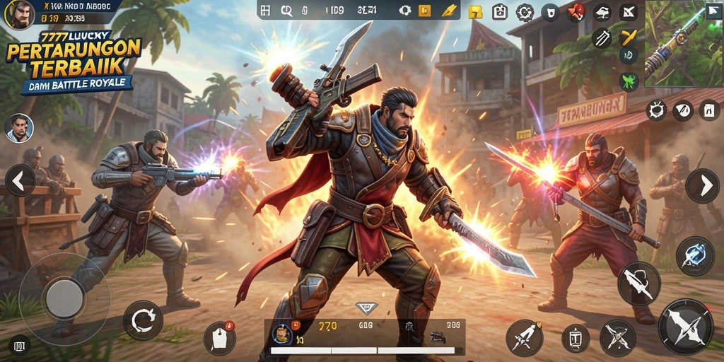 Gameplay seru di 777LUCKY, aksi Battle Royale yang menegangkan.
