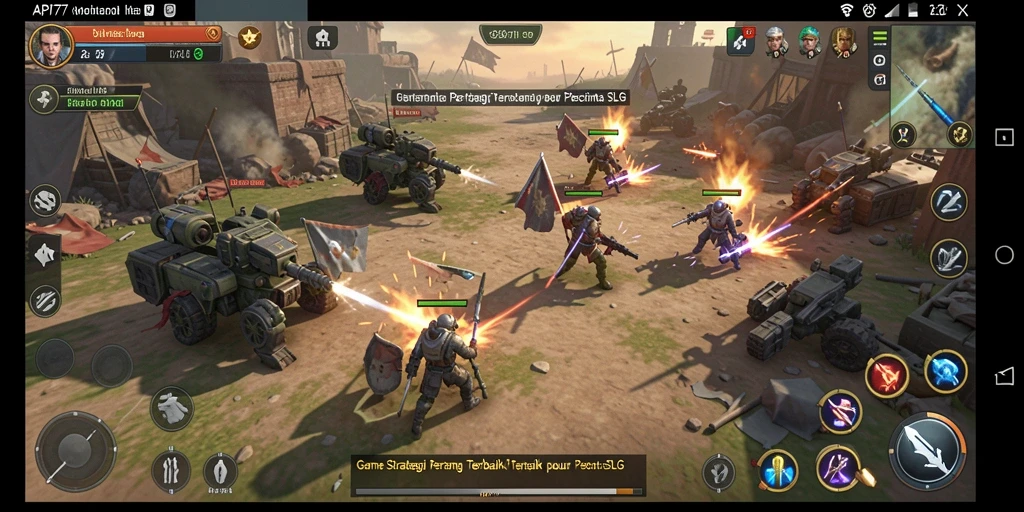 Tangkapan layar menampilkan aksi intens dalam game SLG yang mendebarkan.