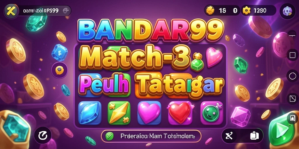 Tampilan gameplay BANDAR99 saat mencocokkan simbol Match-3.
