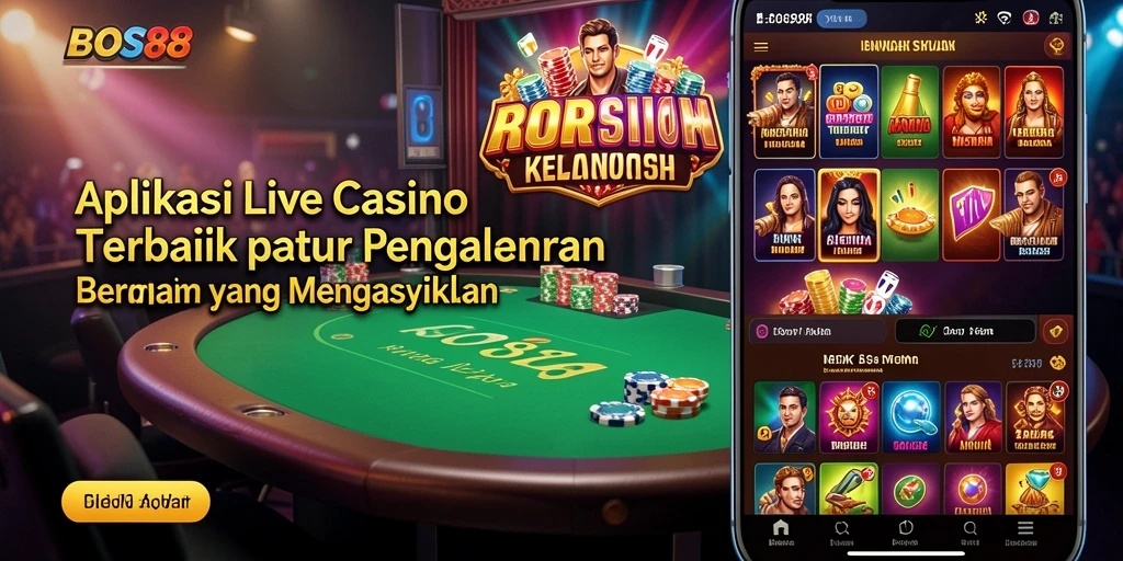Tampilan gameplay Live Casino yang seru dan interaktif di BOS88.