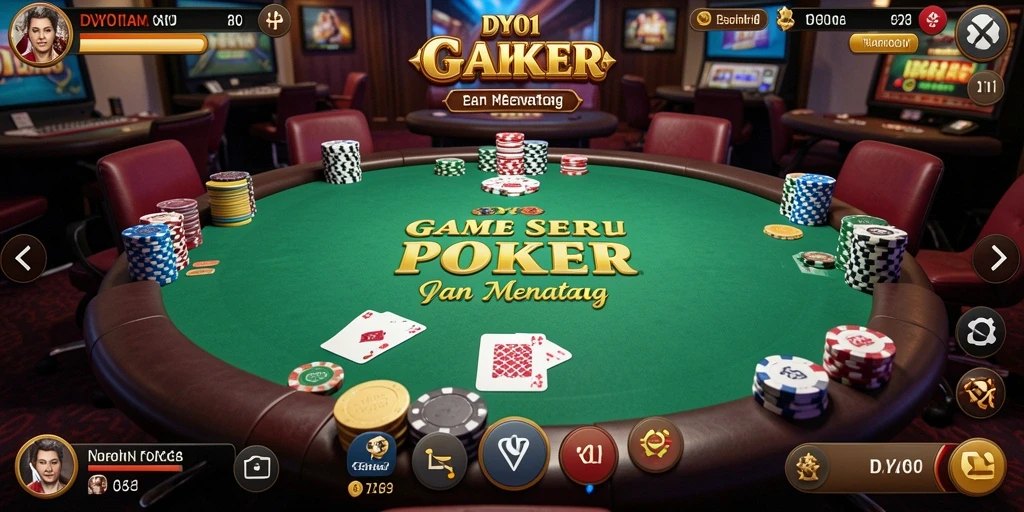 Tampilan gameplay Poker yang menegangkan dalam DY01.