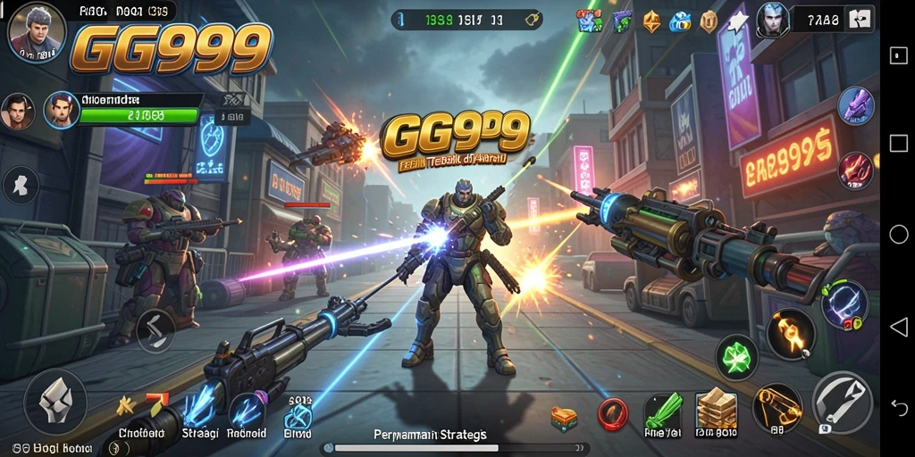 Tampilan gameplay GG999 menunjukkan pertempuran seru dan strategi mendalam.