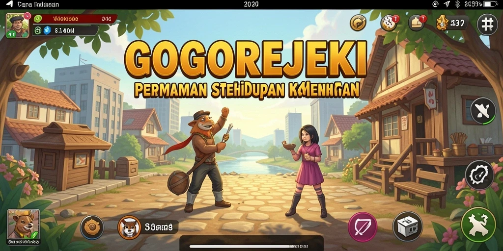 Tampilan gameplay menarik dalam GOGOREJEKI dengan elemen strategi yang mendalam.