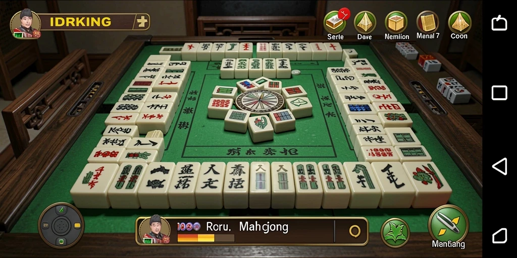 Tampilan gameplay seru dan menantang dari IDRKING Mahjong.