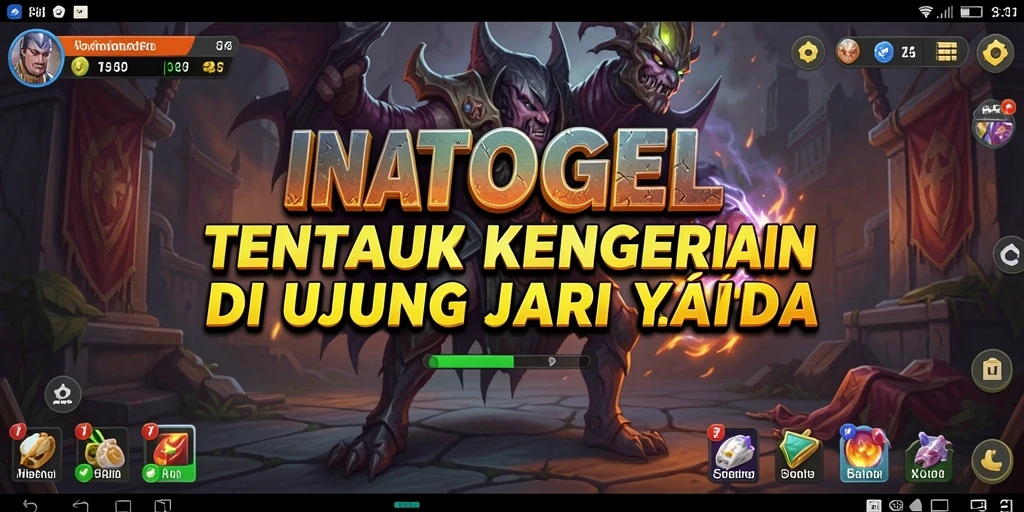 Tampilkan gameplay menegangkan dari INATOGEL dengan suasana horor mencekam.