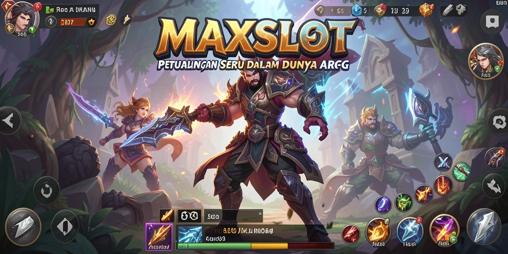 Screenshot gameplay MAXSLOT dengan pertarungan ARPG yang mendebarkan.