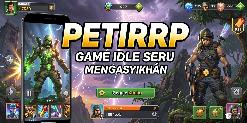 Tampilan gameplay <strong>PETIRRP</strong> yang seru dan menakjubkan dalam suasana Idle.