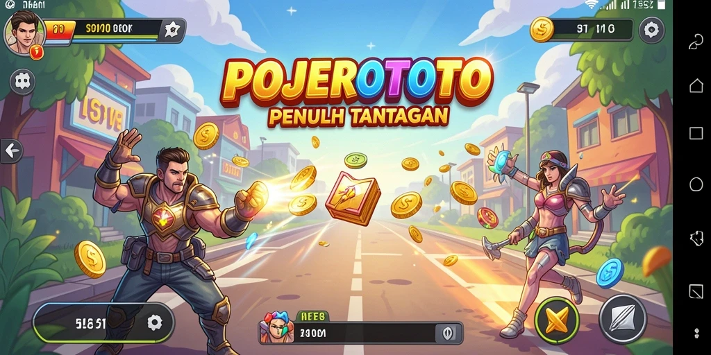 Screenshot gameplay POJEROTOTO yang seru dan penuh warna.