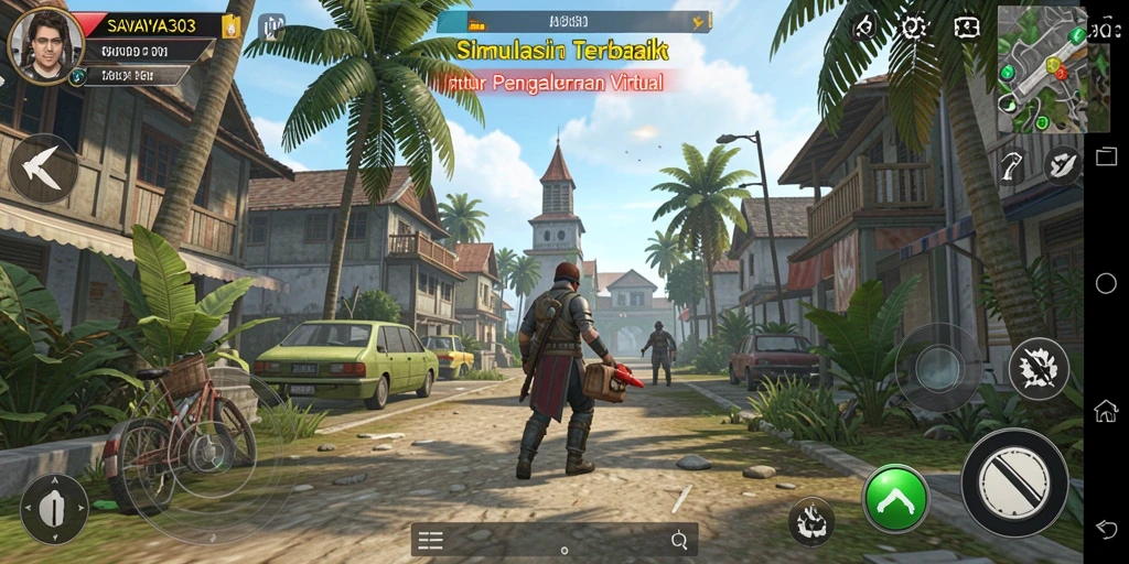 Screenshot menunjukkan gameplay interaktif dalam SAVAYA303.
