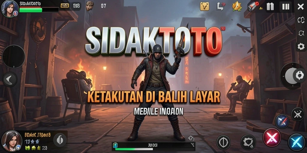 Screenshot gameplay SIDAKTOTO yang menampilkan suasana horor yang intens.